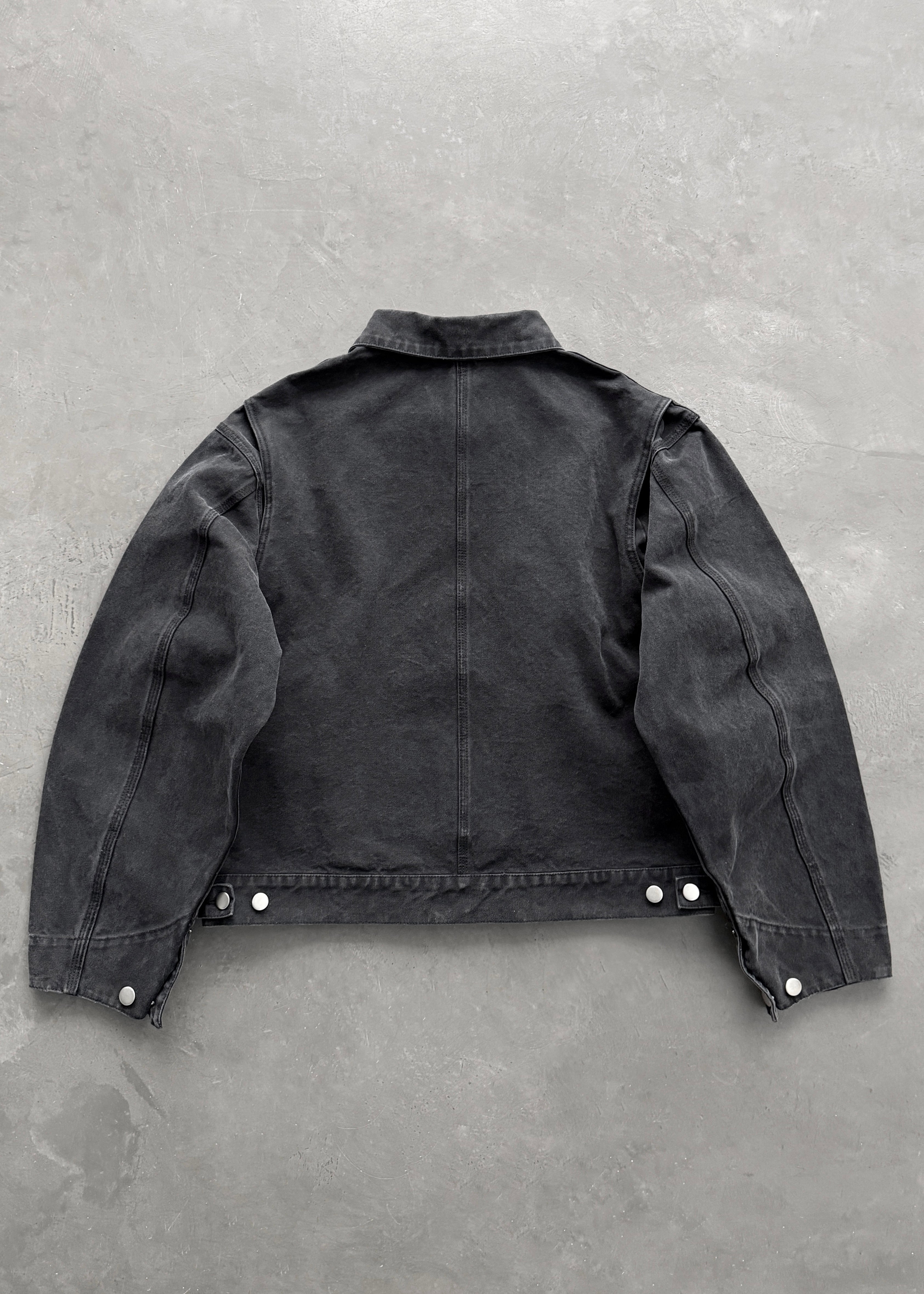 CROPPED CHORE JACKET - BLACK