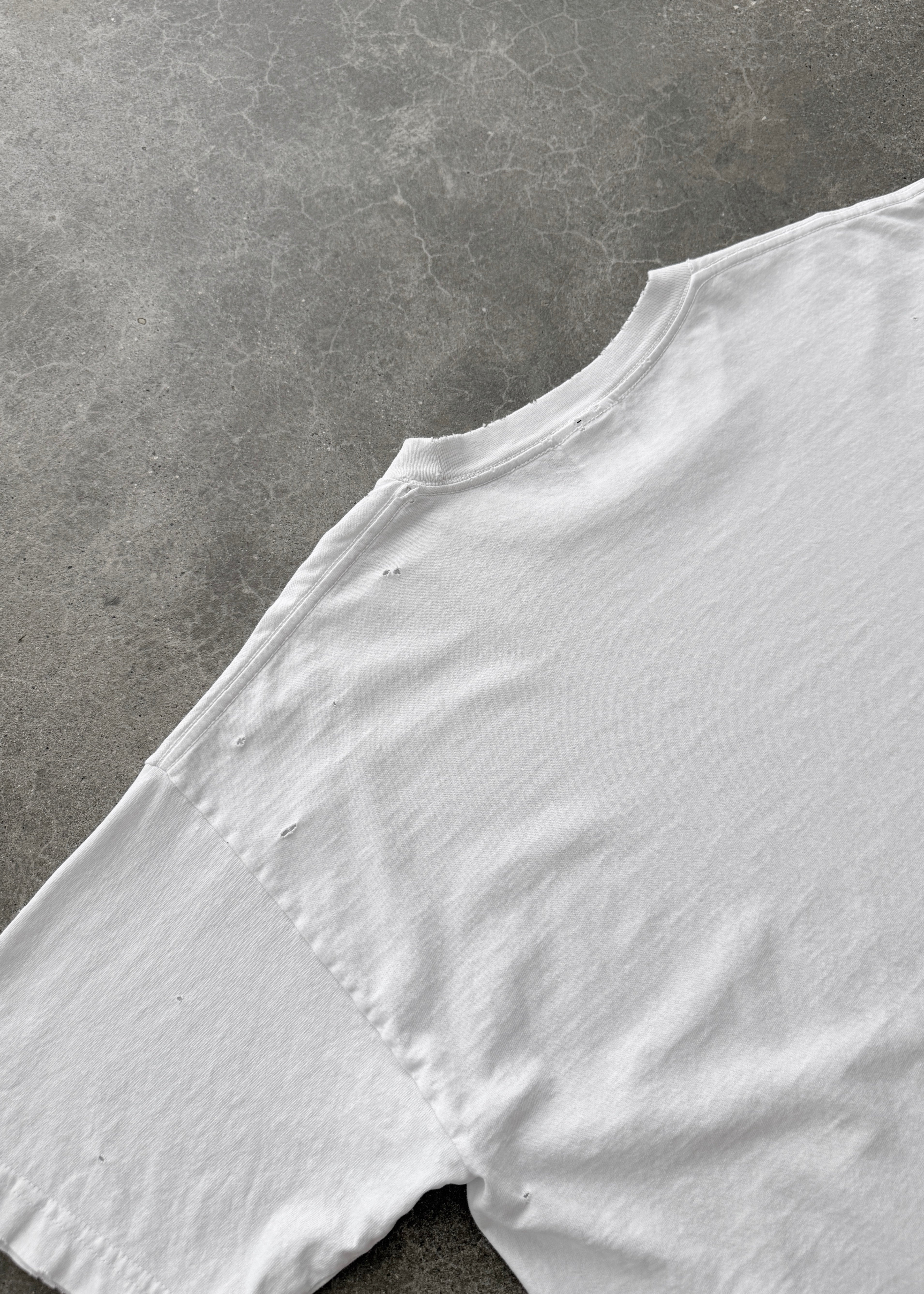 DISTRESSED “1999” BLANK TEE - WHITE