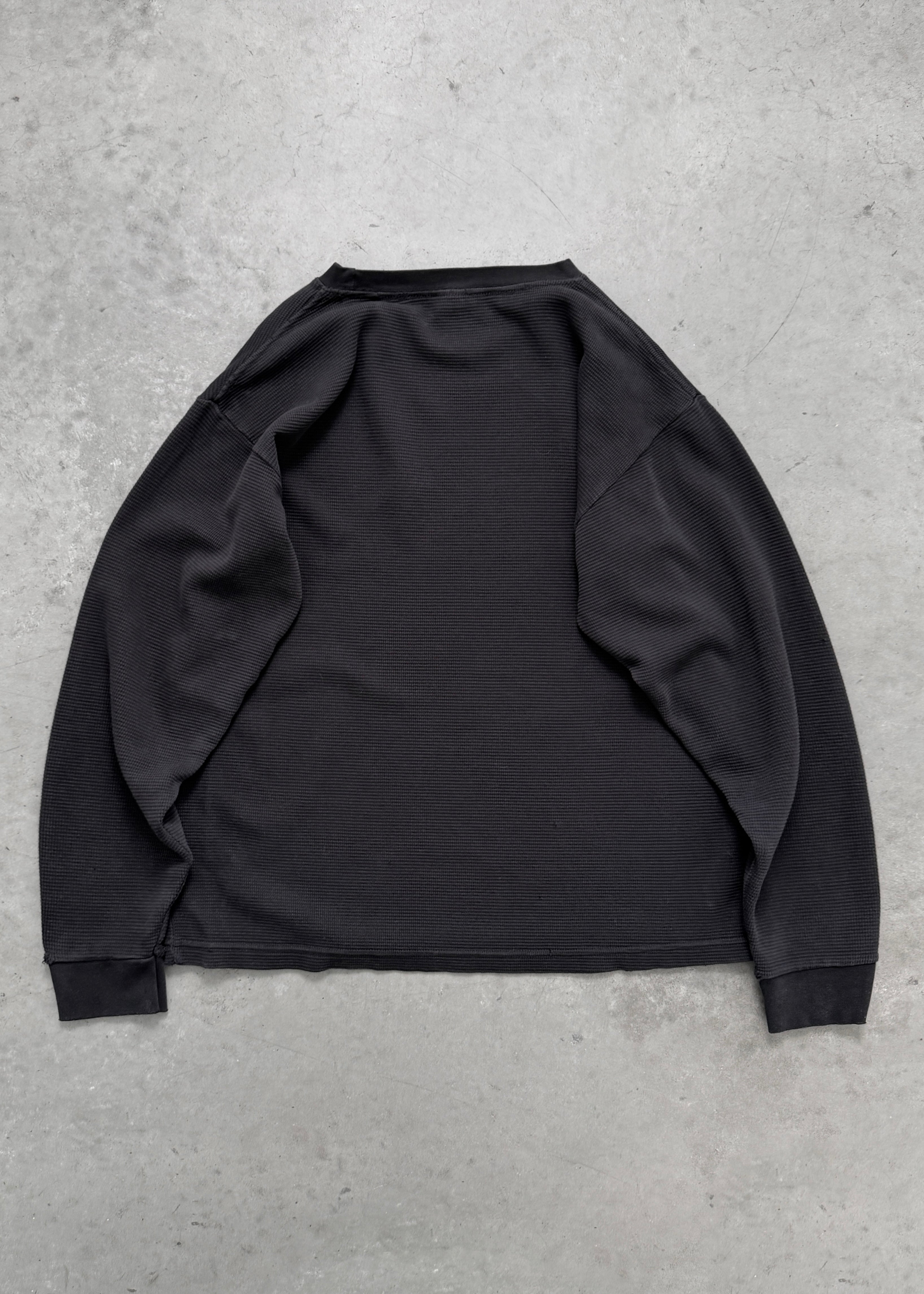 STONEWASHED THERMAL LONGSLEEVE - BLACK