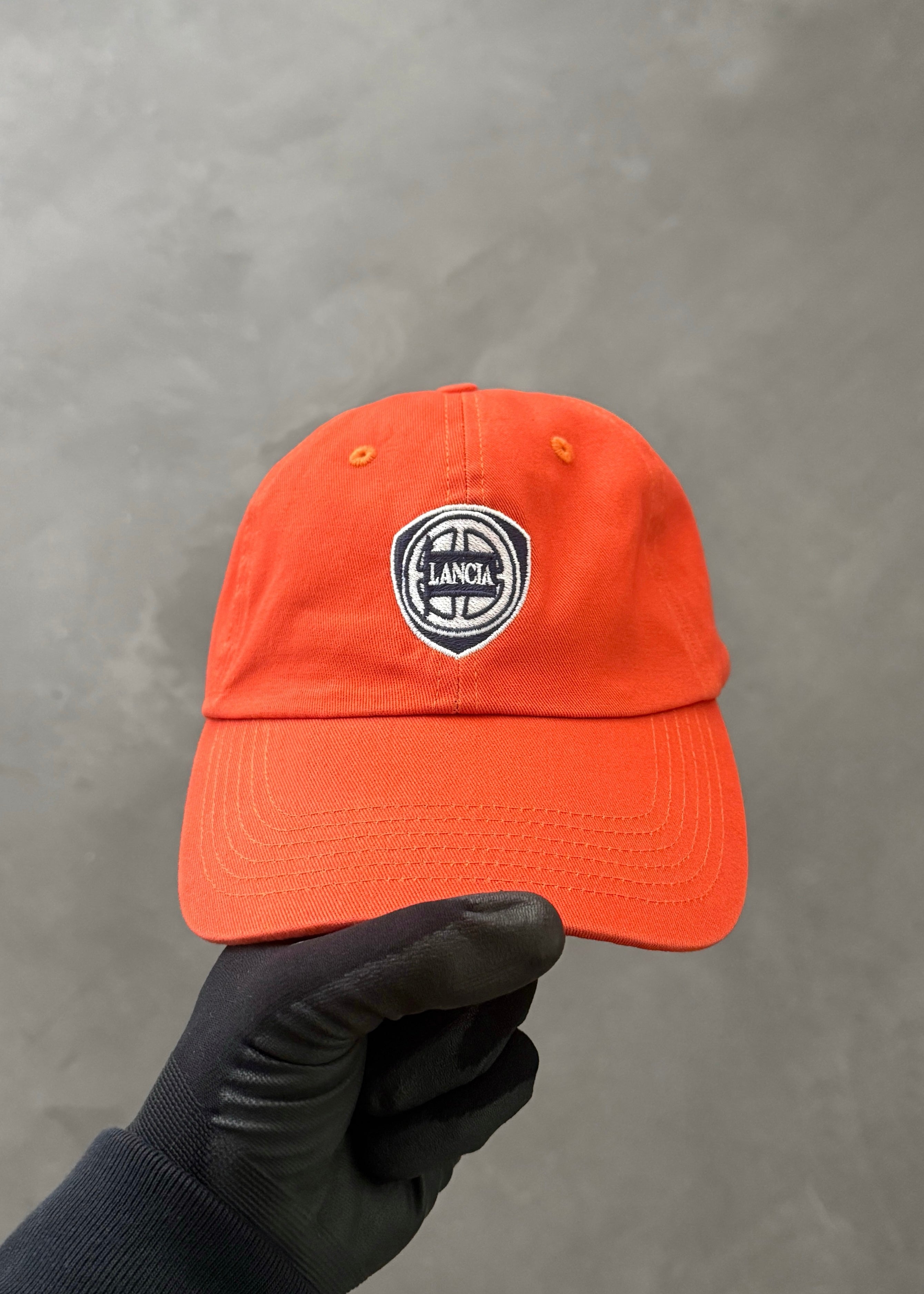 AKIMBO x LANCIA® UNSTRUCTURED 6 PANEL CAP - ORANGE