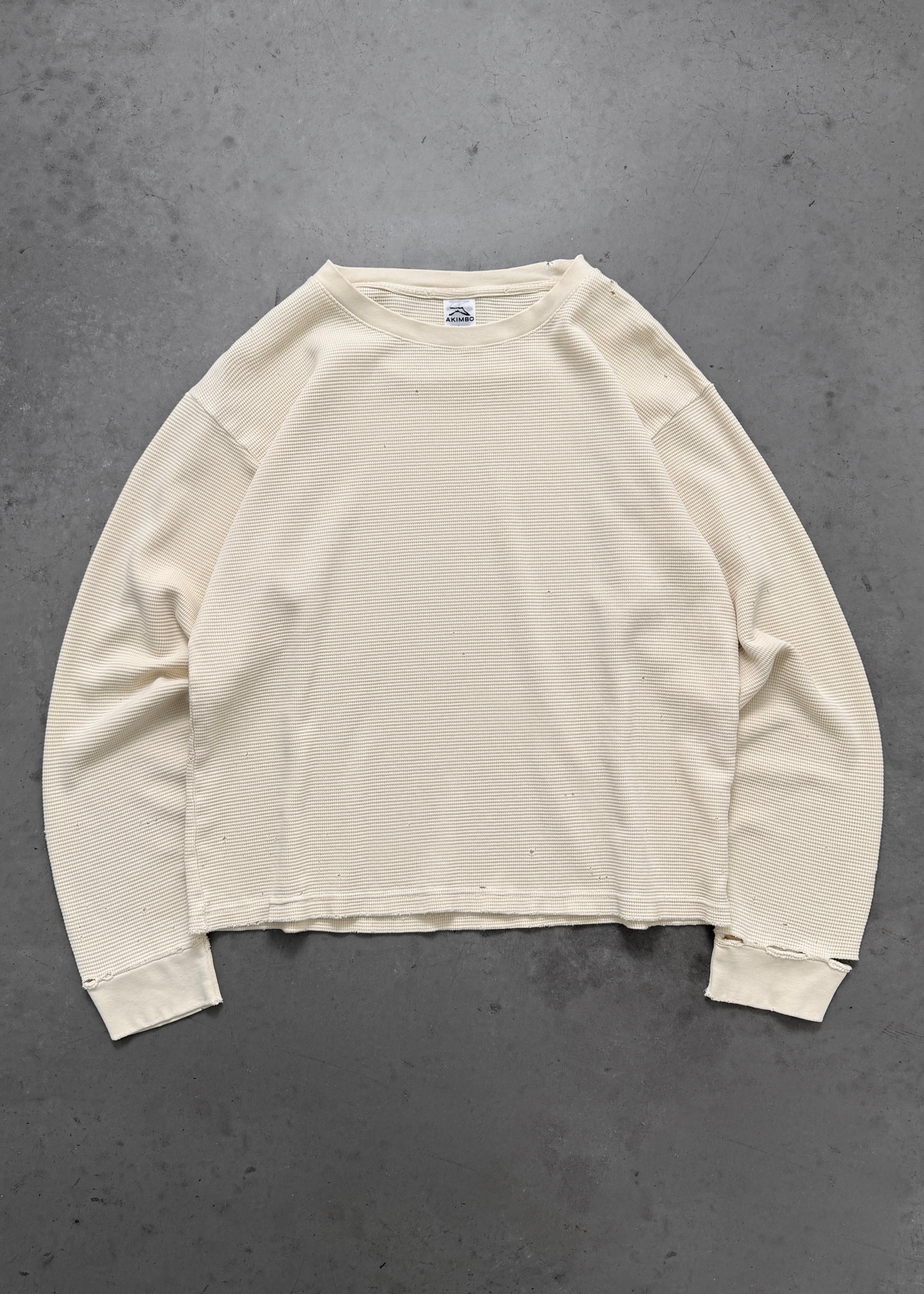 THRASHED THERMAL LONGSLEEVE - NATURAL