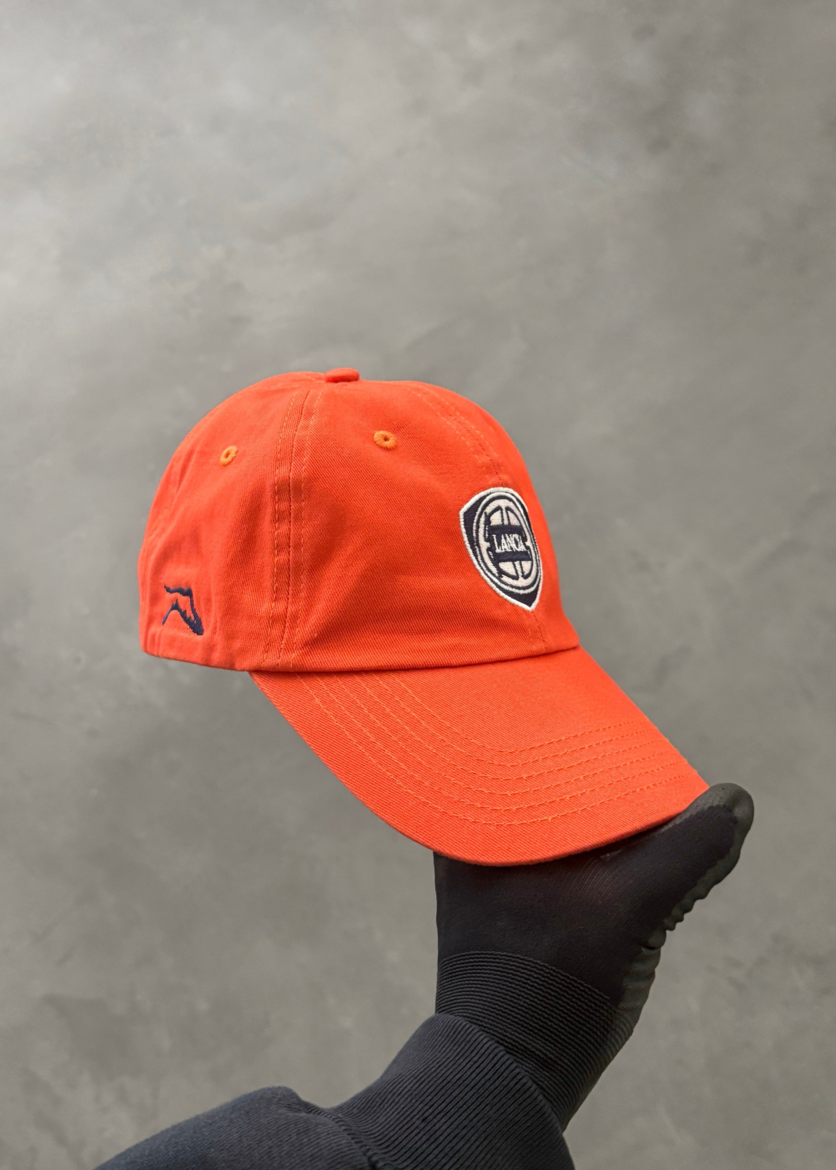 AKIMBO x LANCIA® UNSTRUCTURED 6 PANEL CAP - ORANGE
