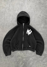 Load image into Gallery viewer, &quot;NY NOODLE&quot; AKIMBO ZIP-UP HOODIE - FADED BLACK
