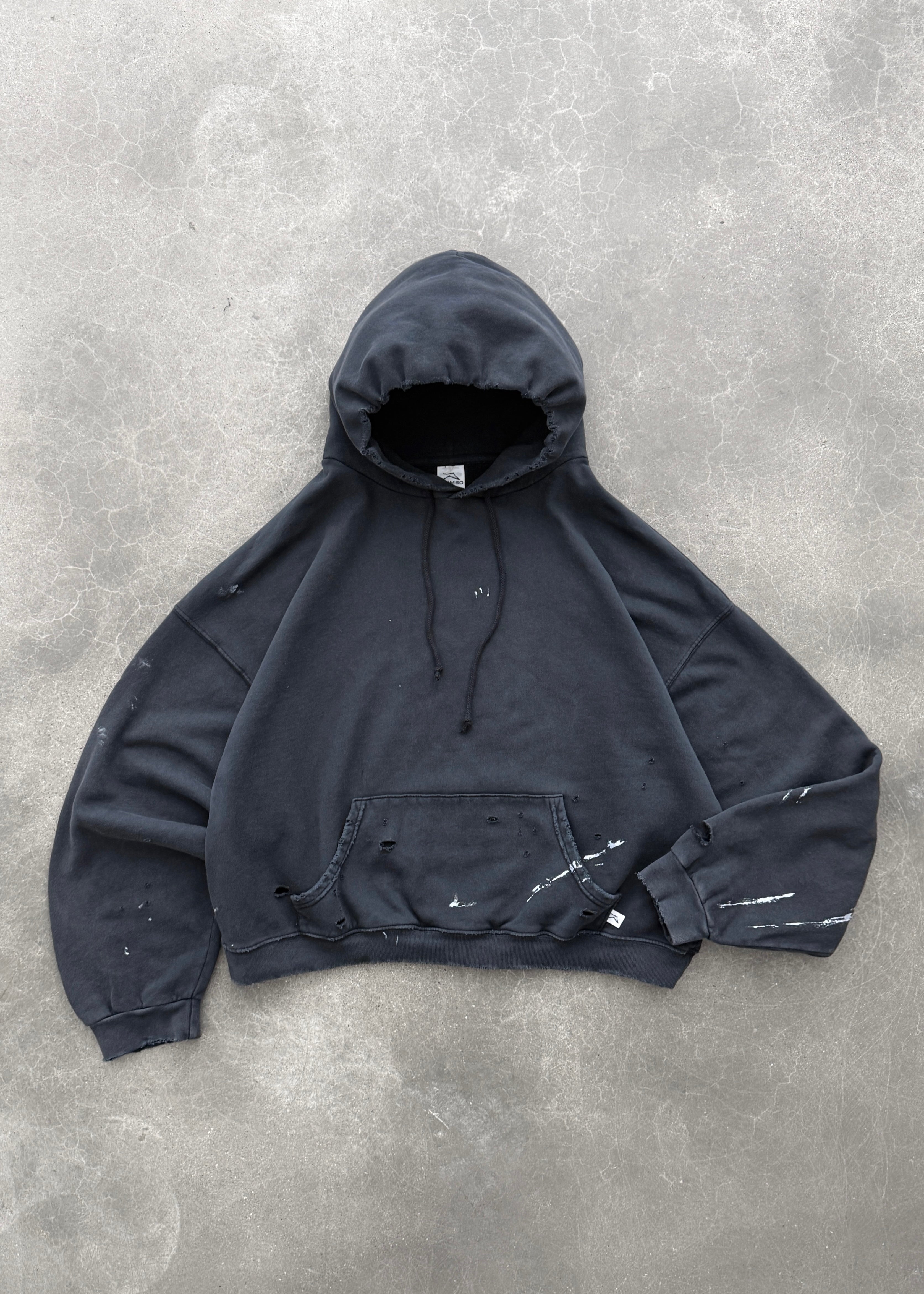 "WATCH-PEEKER" HOODIE - FADED BLACK