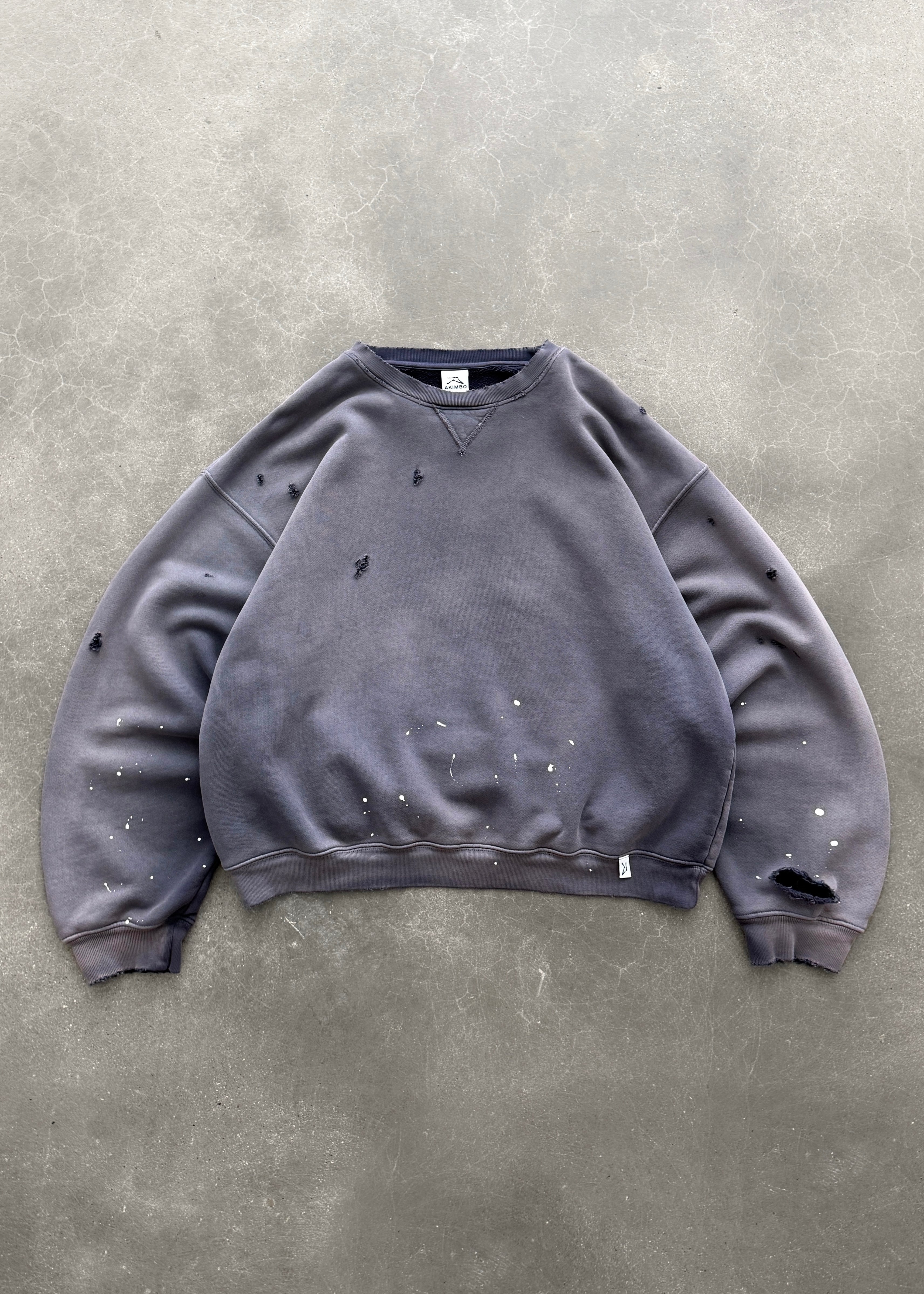 "WATCH-PEEKER" CREWNECK - SUN FADED EGGPLANT