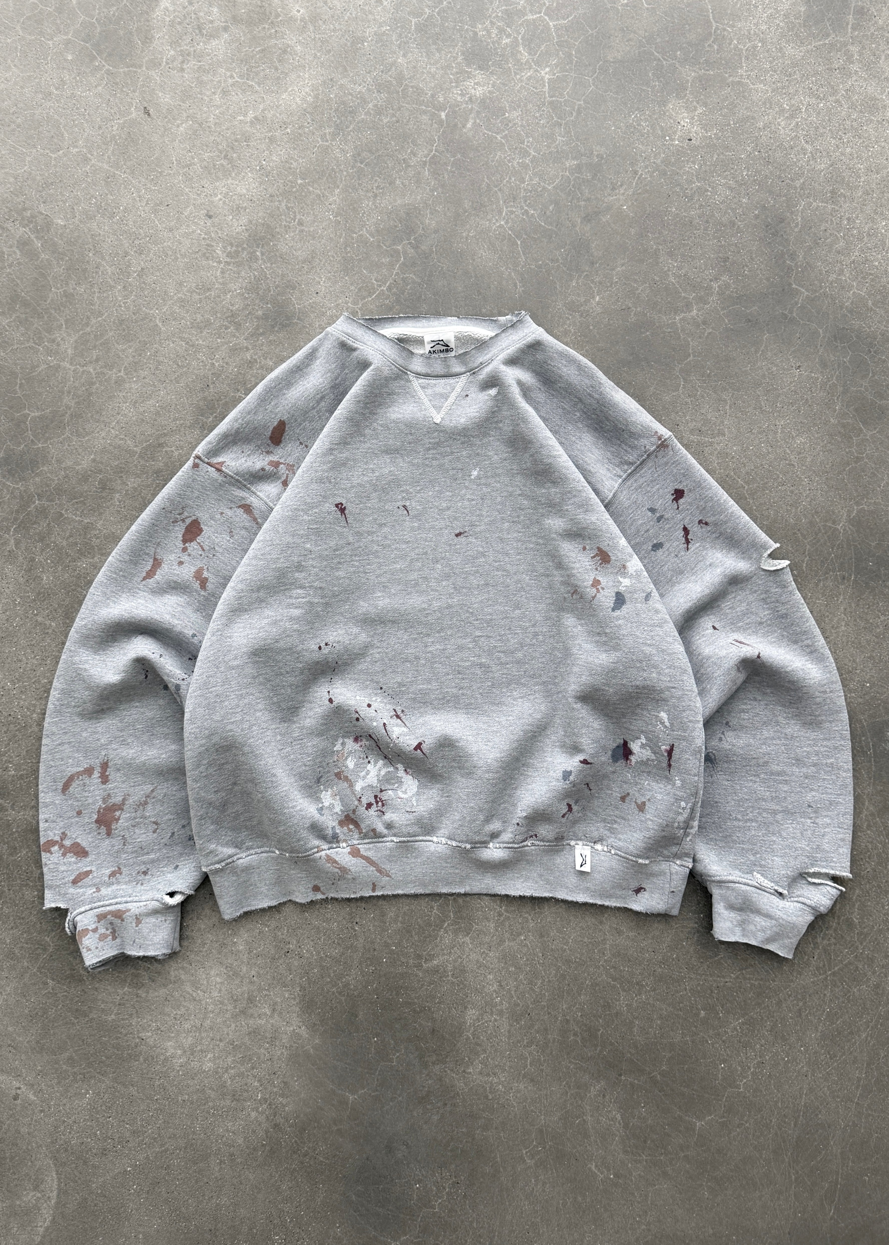 "WATCH-PEEKER" CREWNECK - HEATHER GREY