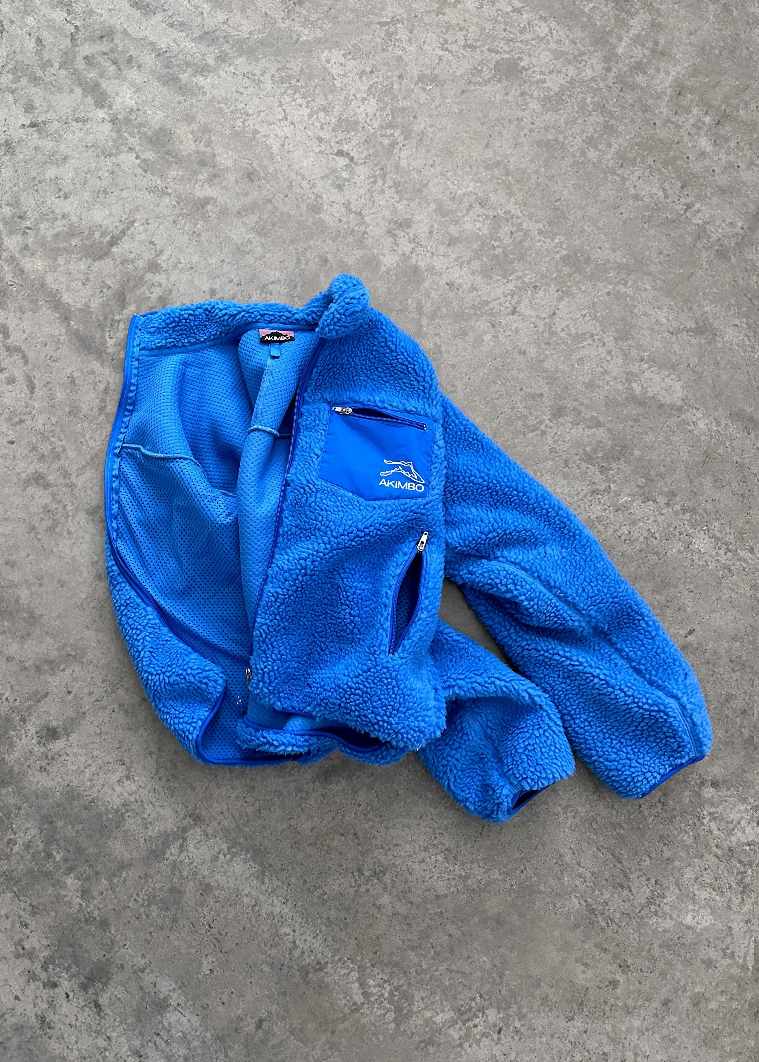 WASATCH DEEP PILE FLEECE JACKET - COBALT BLUE