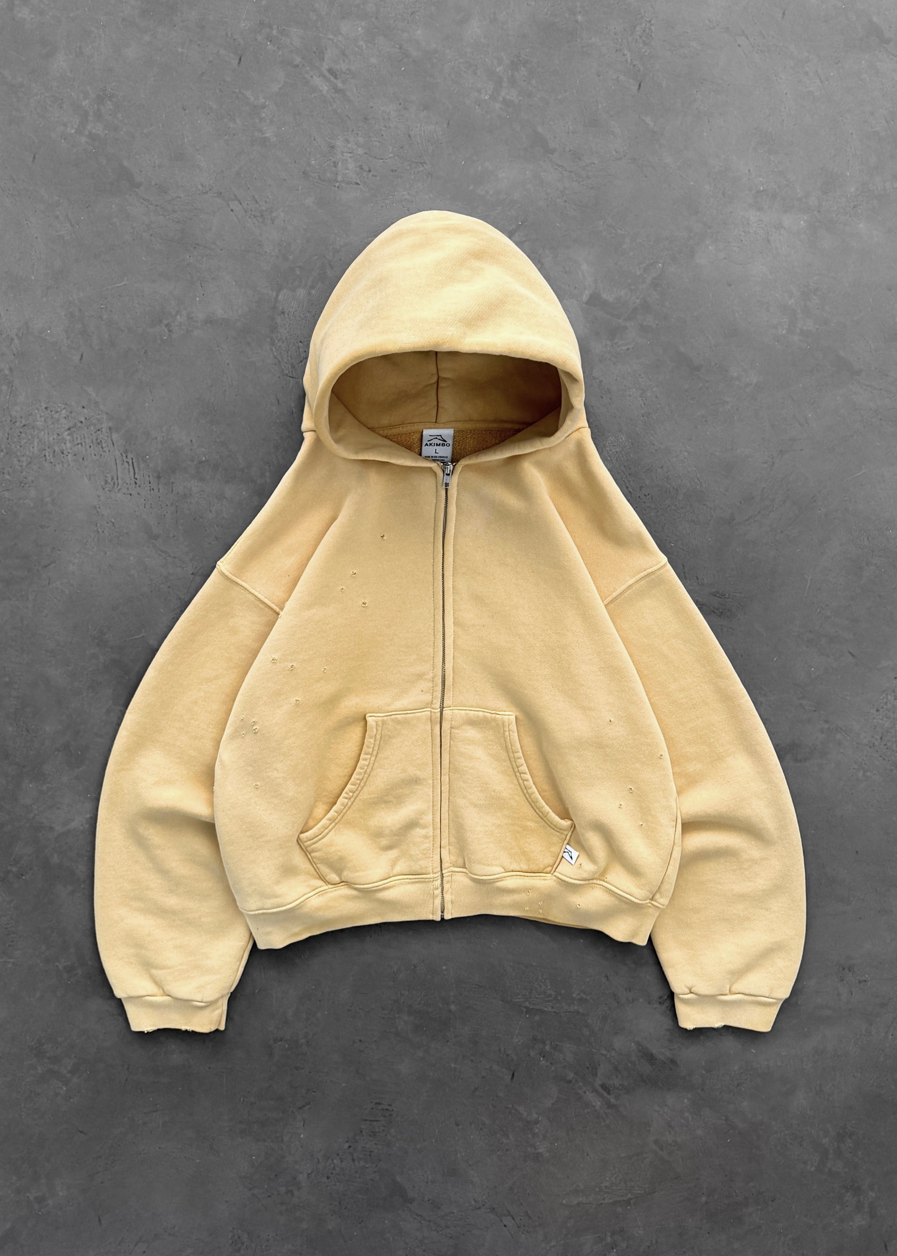 ZIP-UP HOODIE - SUN FADED YELLOW