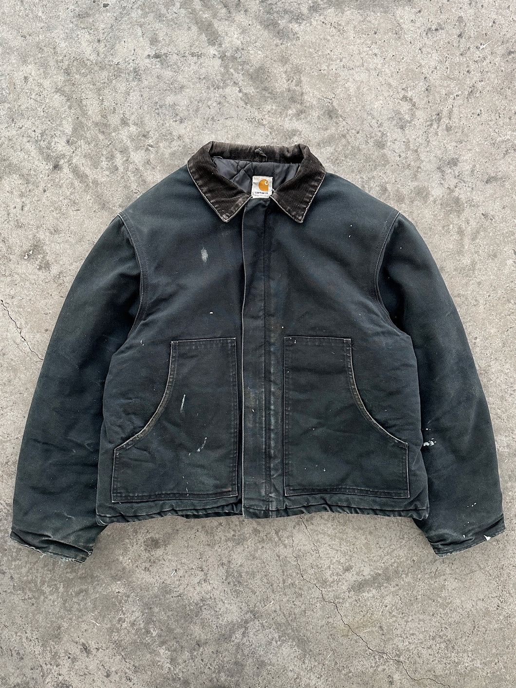 FADED BLACK PAINTERS CARHARTT ARCTIC JACKET - 1990S