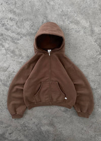 AKIMBO ZIP-UP HOODIE - FADED NAVY
