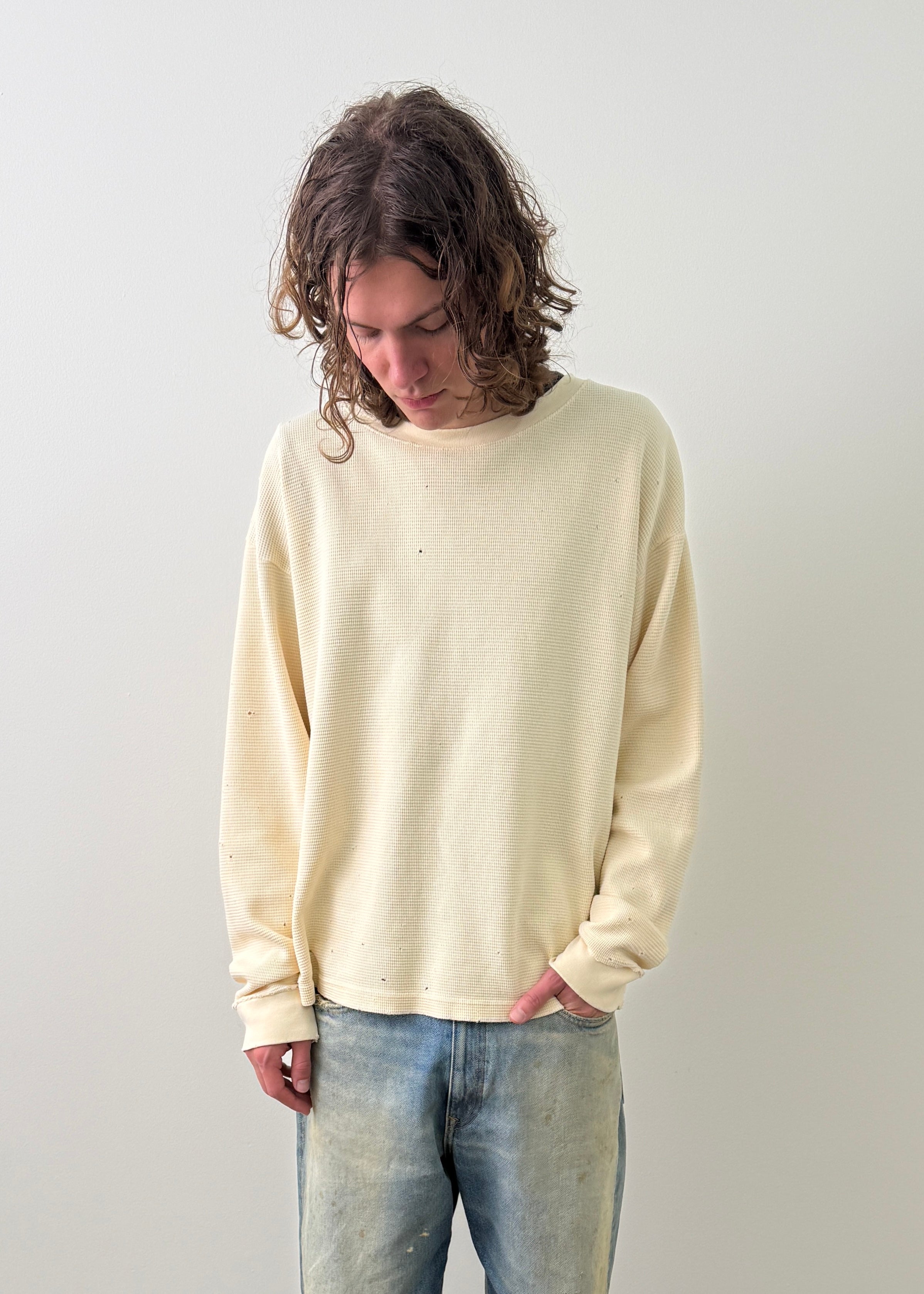 THRASHED THERMAL LONGSLEEVE - NATURAL