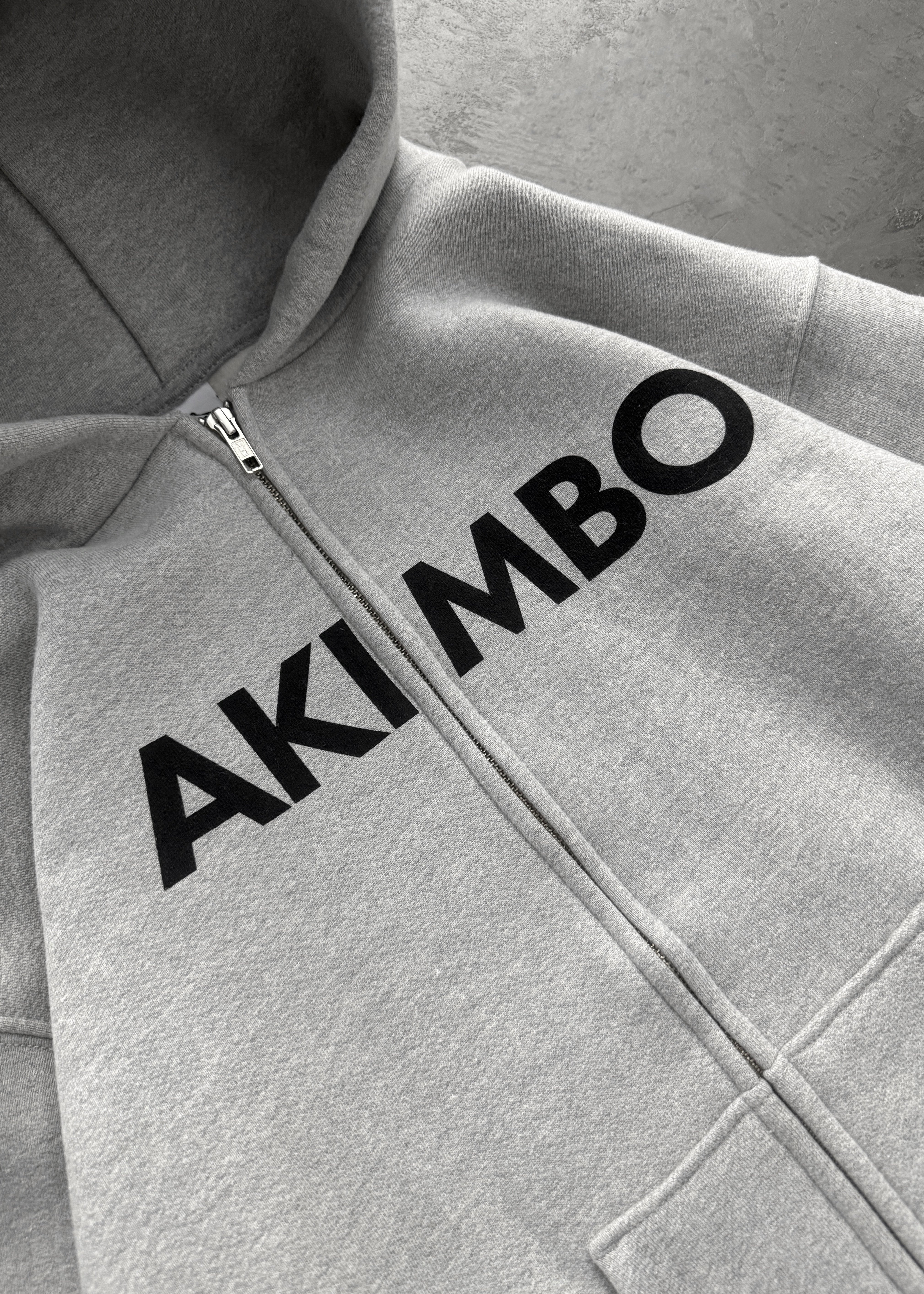 TRAINING ZIP-UP HOODIE - HEATHER GREY