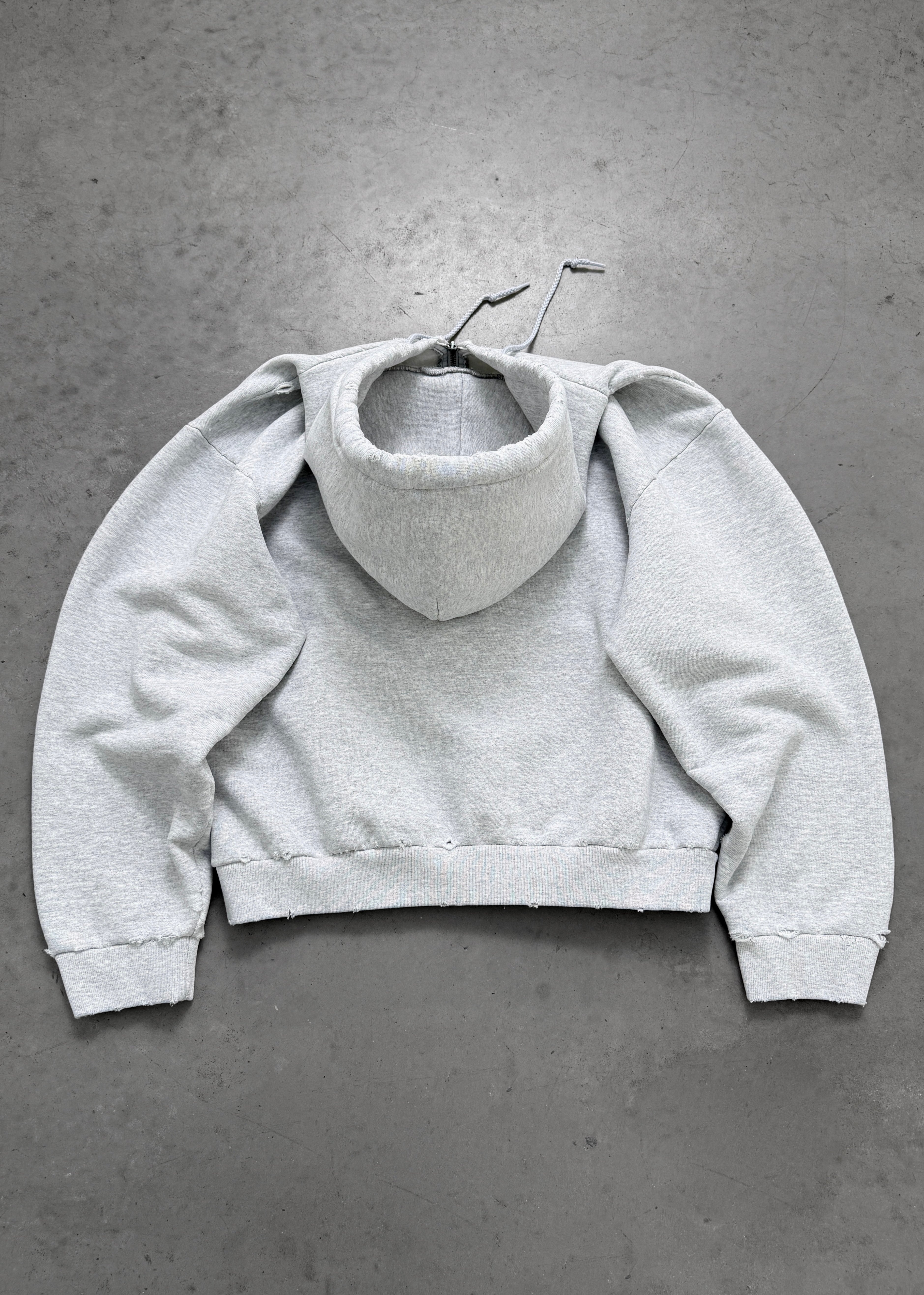 DISTRESSED PRO WORK ZIP UP - HEATHER GREY