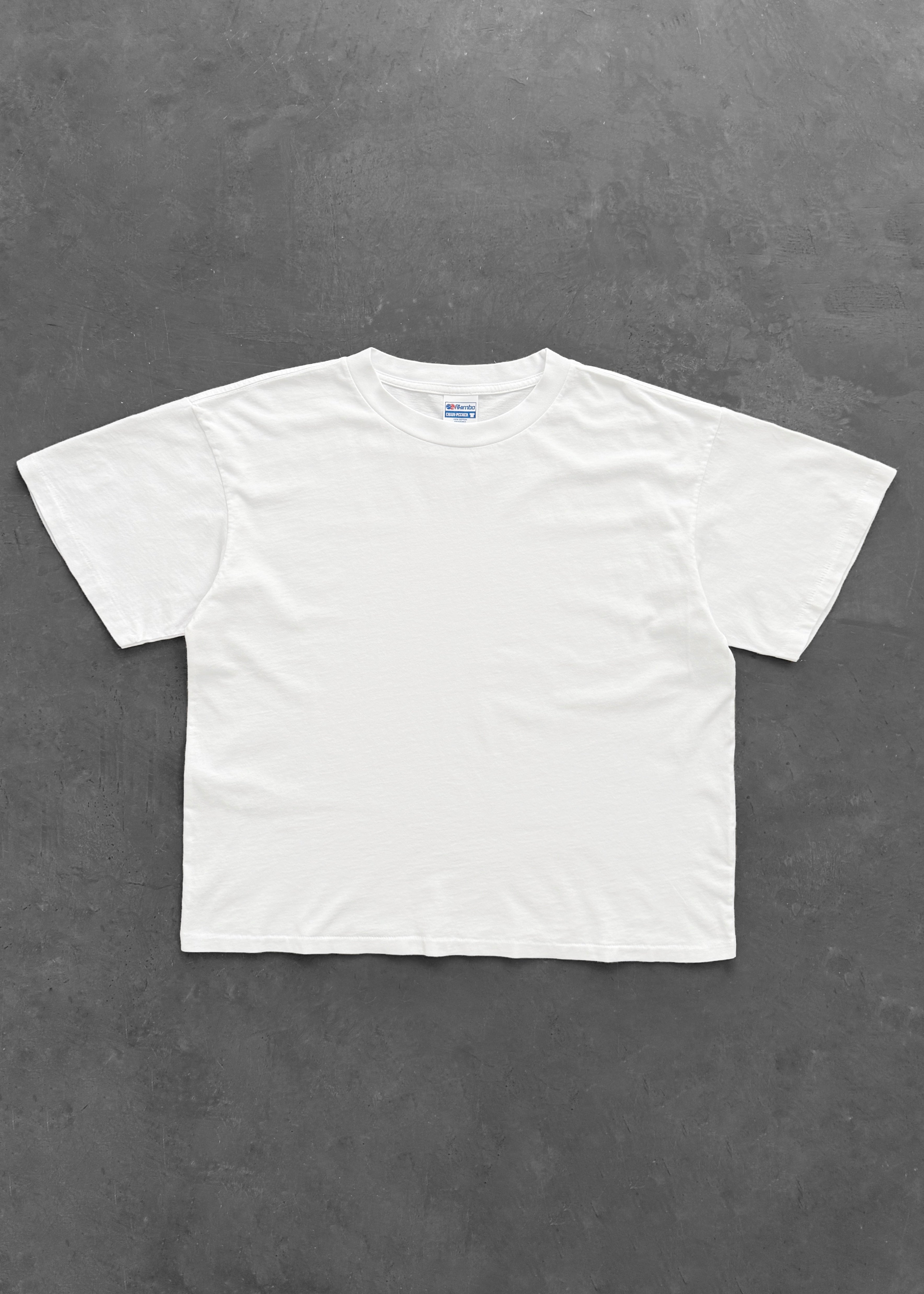 “CHAIN-PEEKER” MID-WEIGHT TEE - WHITE
