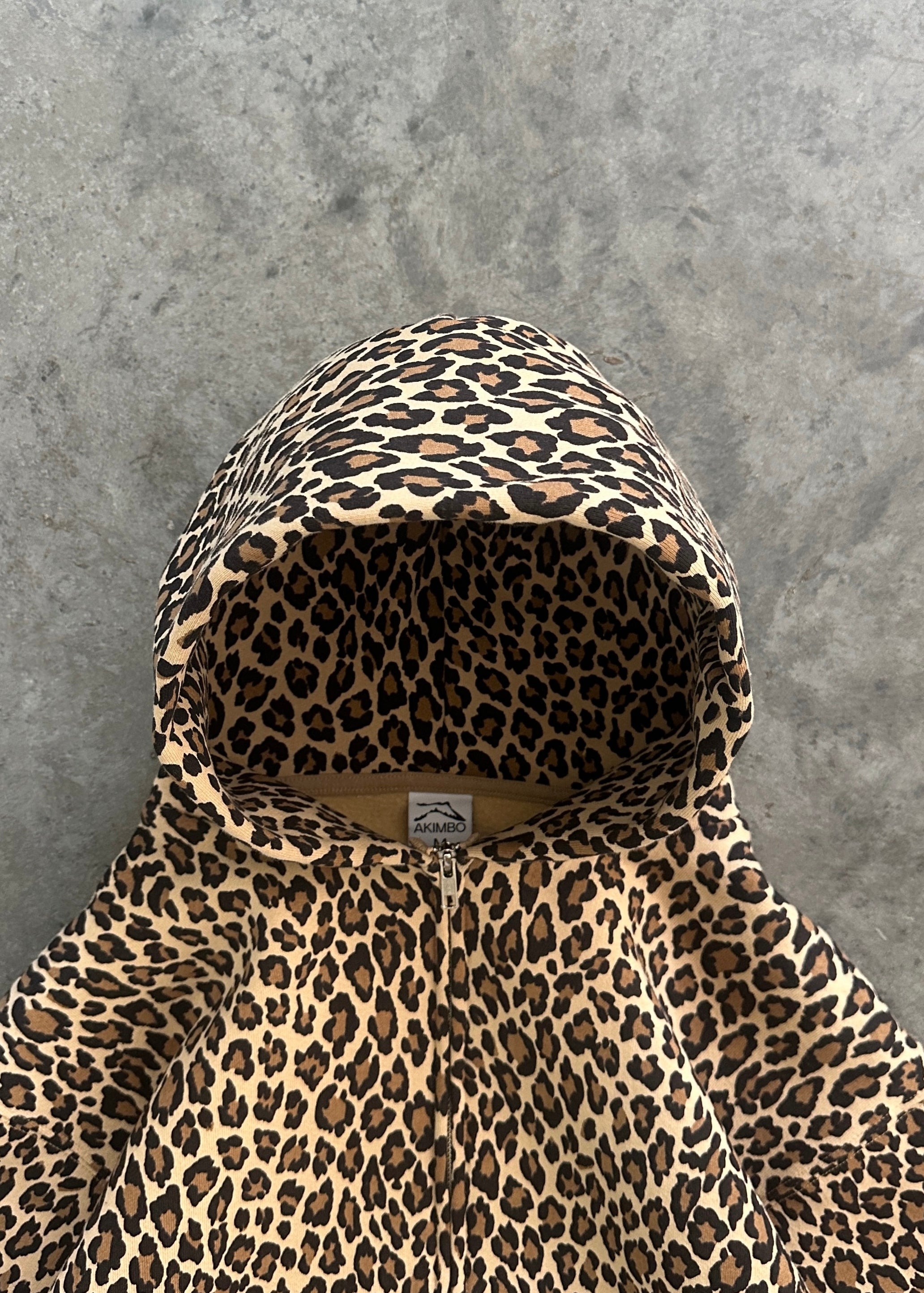 AKIMBO ZIP-UP HOODIE - LEOPARD