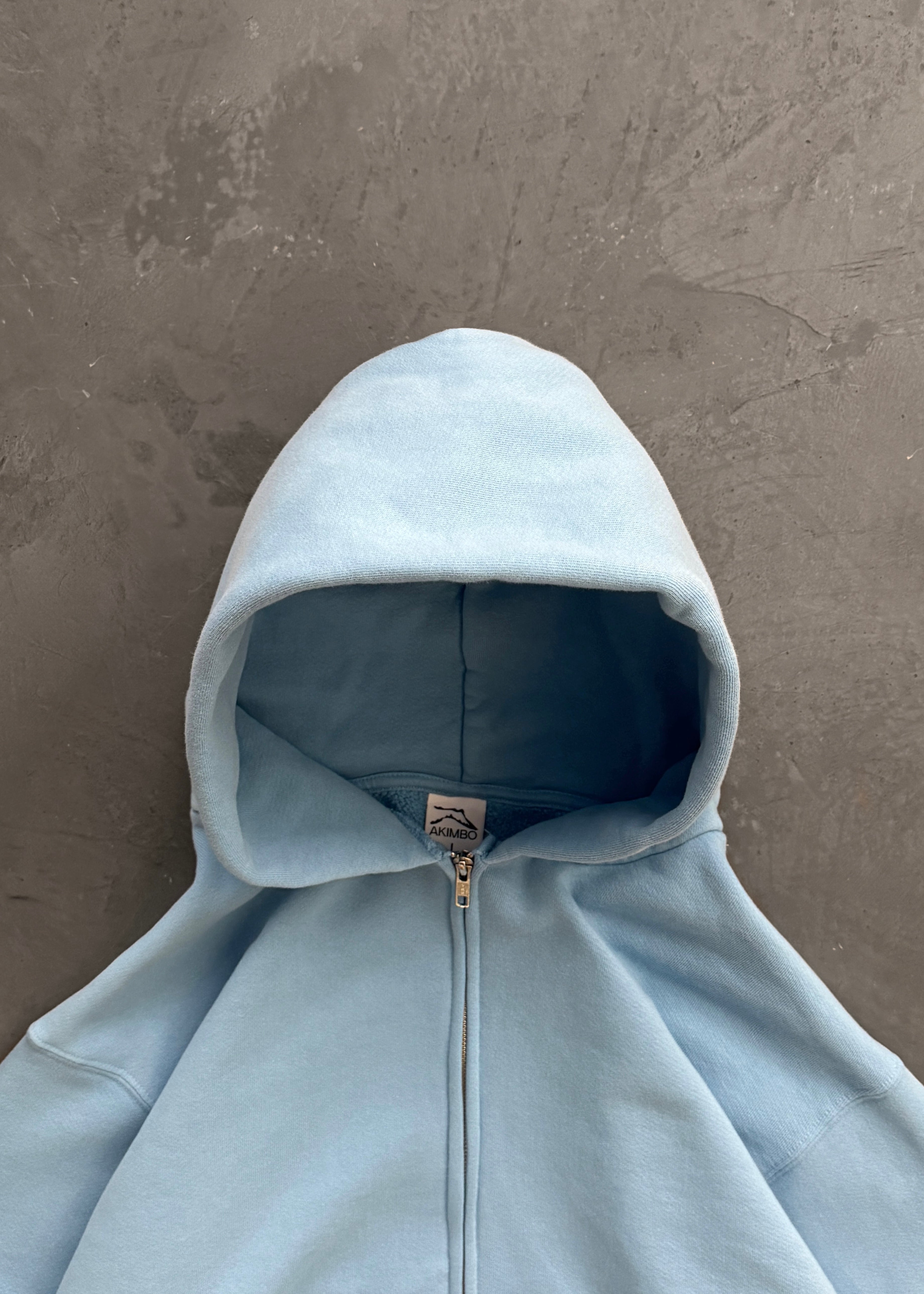 AKIMBO ZIP-UP HOODIE - DUSK BLUE