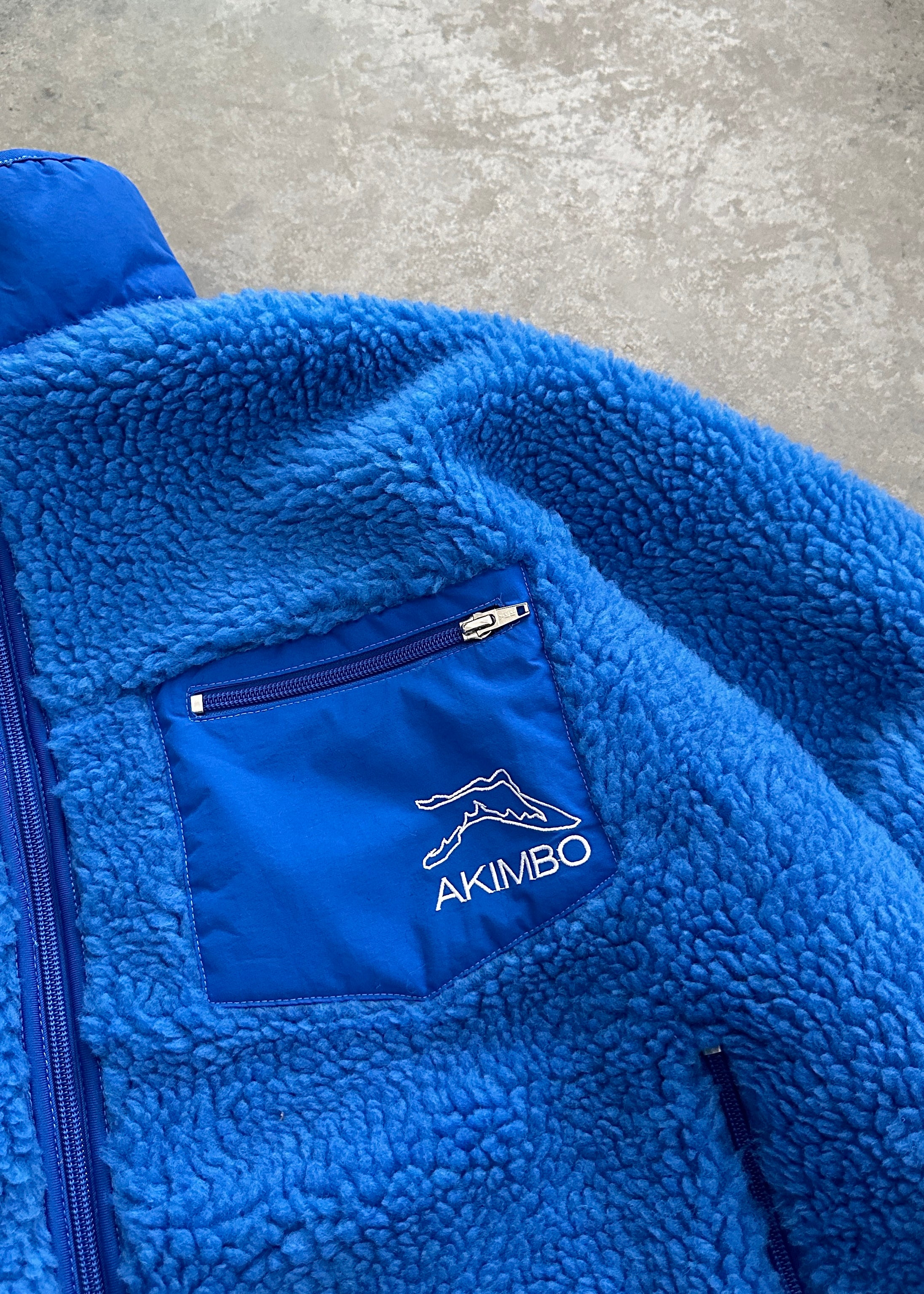 WASATCH DEEP PILE FLEECE JACKET - COBALT BLUE