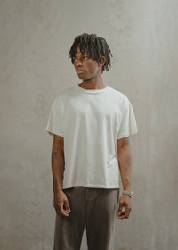 “CHAIN-PEEKER” SINGLE STITCHED TEE - SUN FADED BLACK