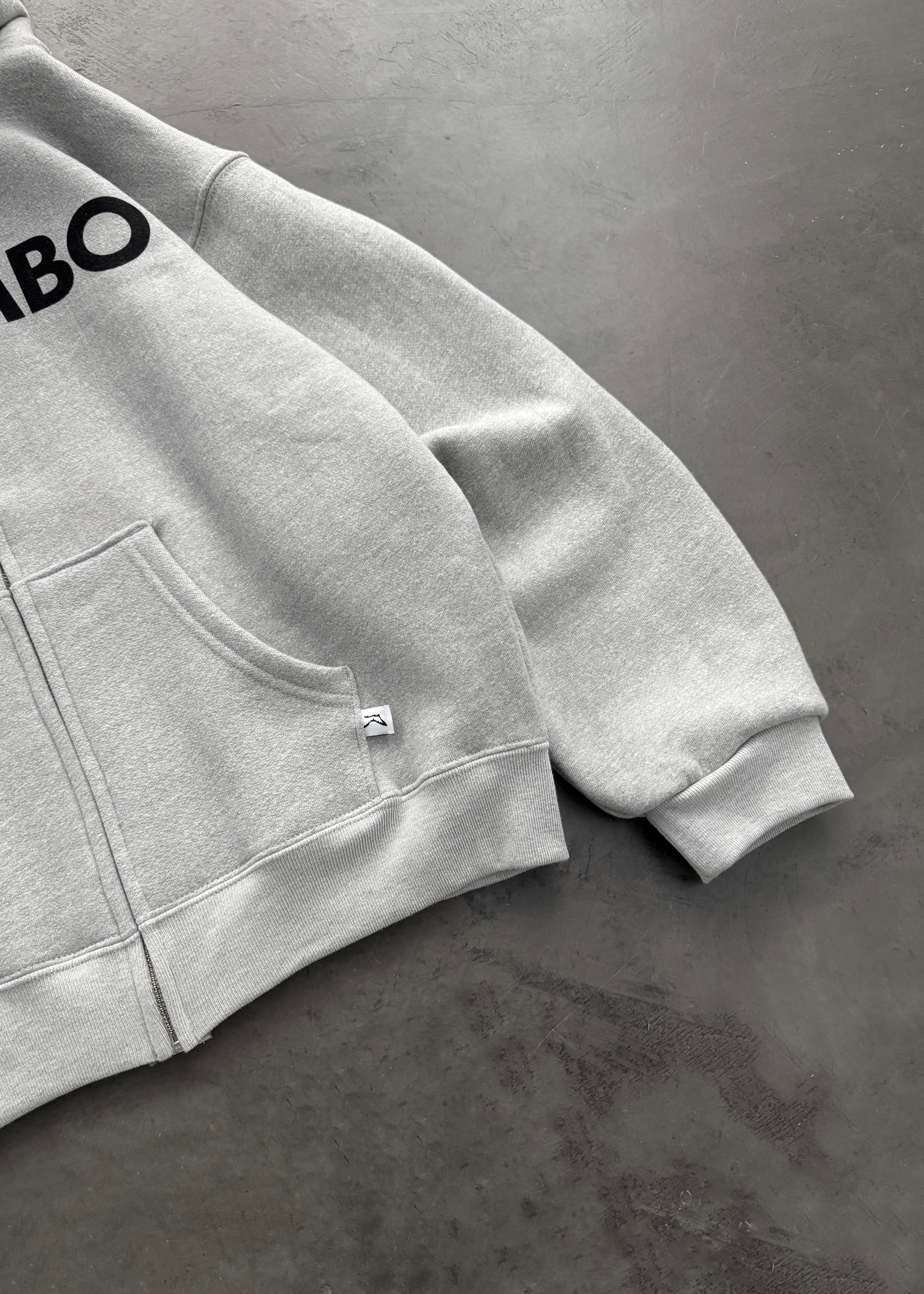 TRAINING ZIP-UP HOODIE - HEATHER GREY