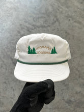 Load image into Gallery viewer, WHITE “HYGAARD LODGING” SNAPBACK HAT - 1990S
