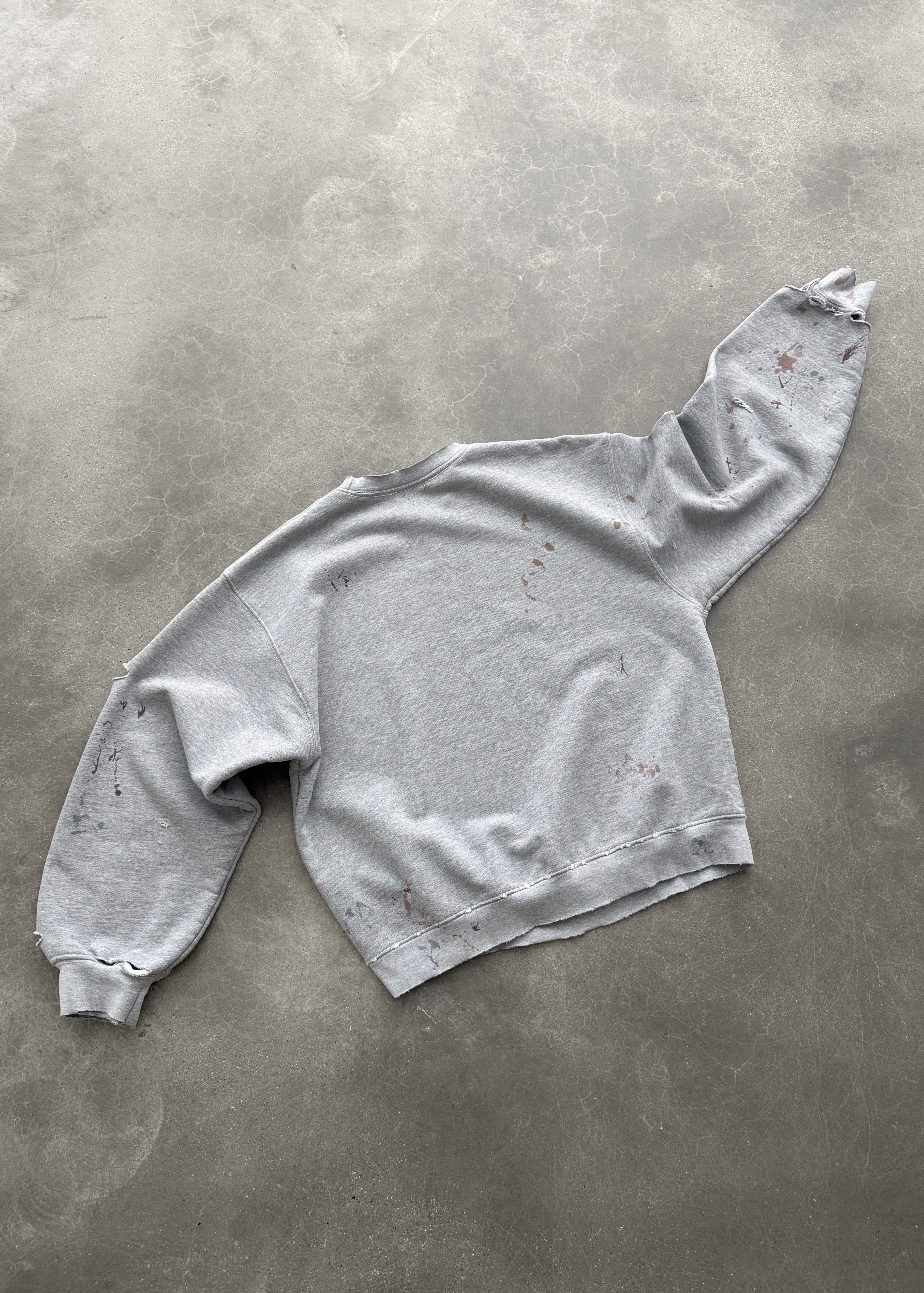 "WATCH-PEEKER" CREWNECK - HEATHER GREY