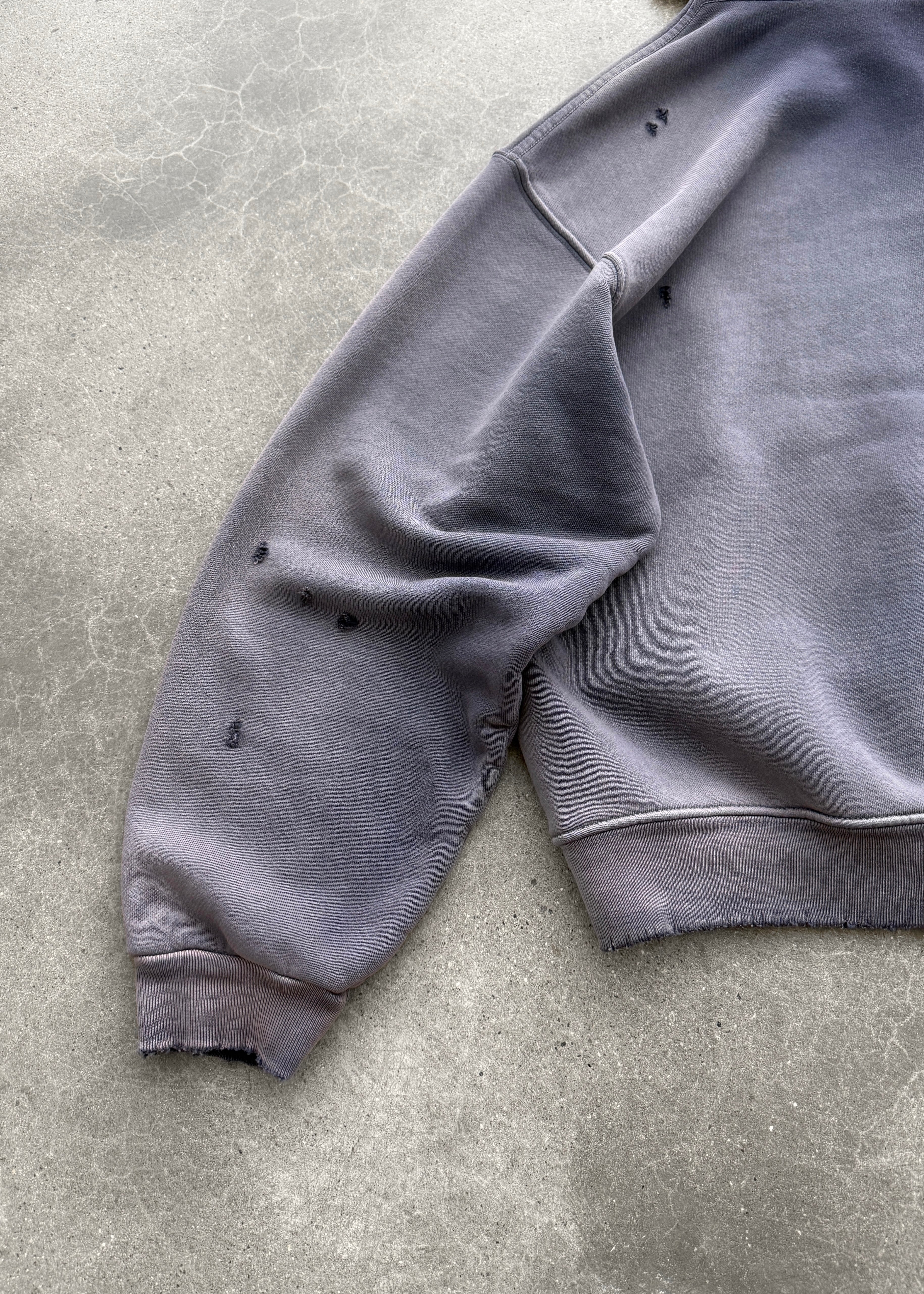 "WATCH-PEEKER" ZIP UP HOODIE - SUN FADED EGGPLANT