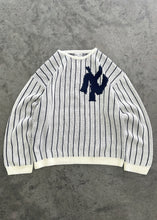 Load image into Gallery viewer, “NY NOODLE” PINSTRIPE KNIT SWEATER
