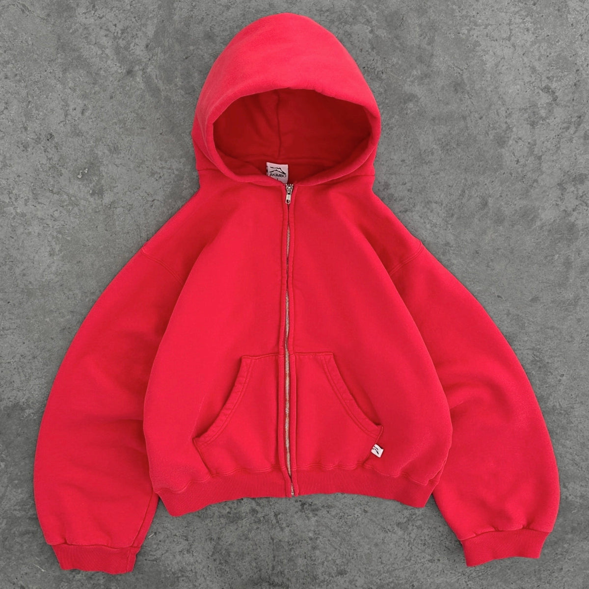 AKIMBO ZIP-UP HOODIE STRAWBERRY RED - Main Image