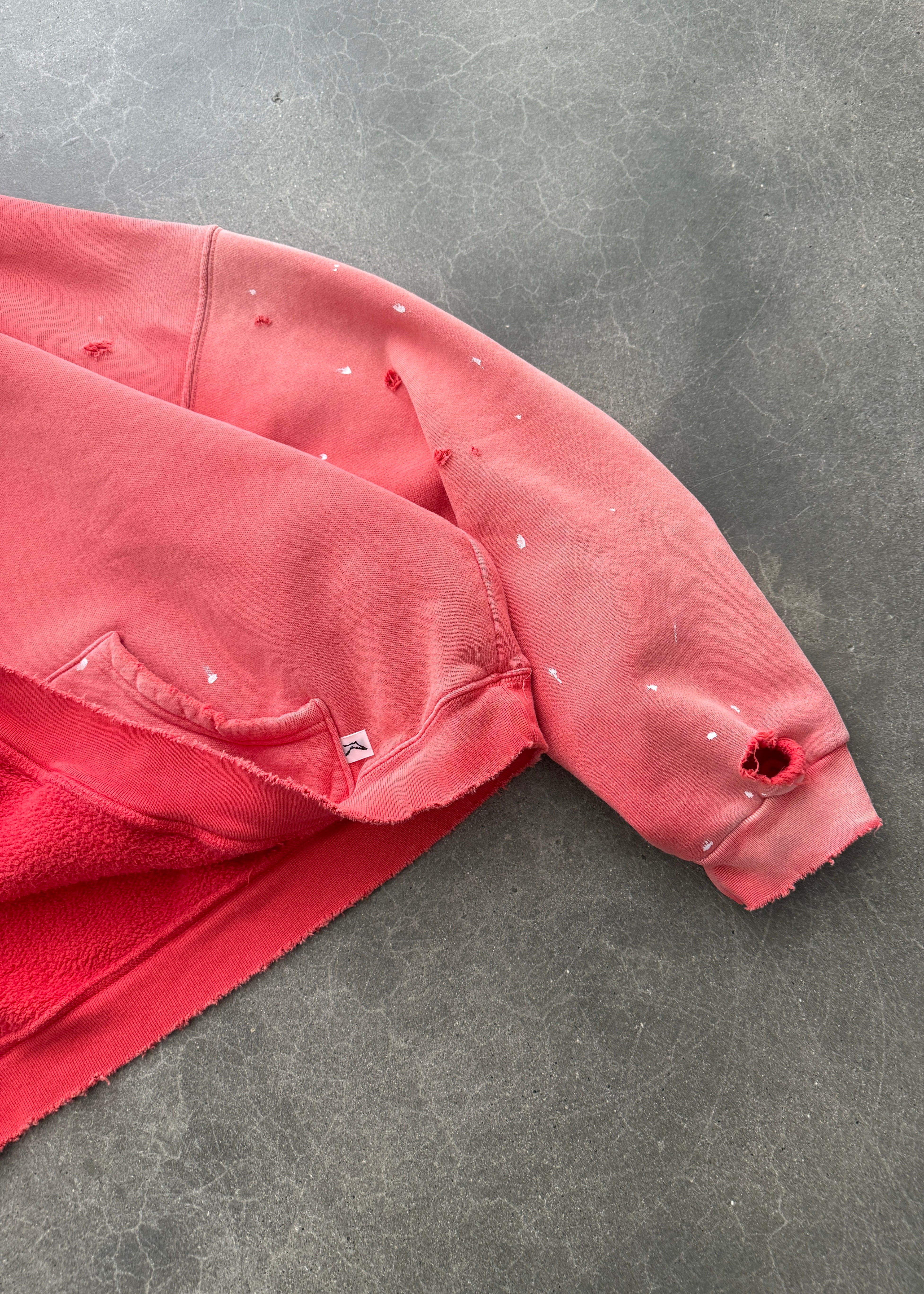 "WATCH-PEEKER" HOODIE - SUN FADED RED