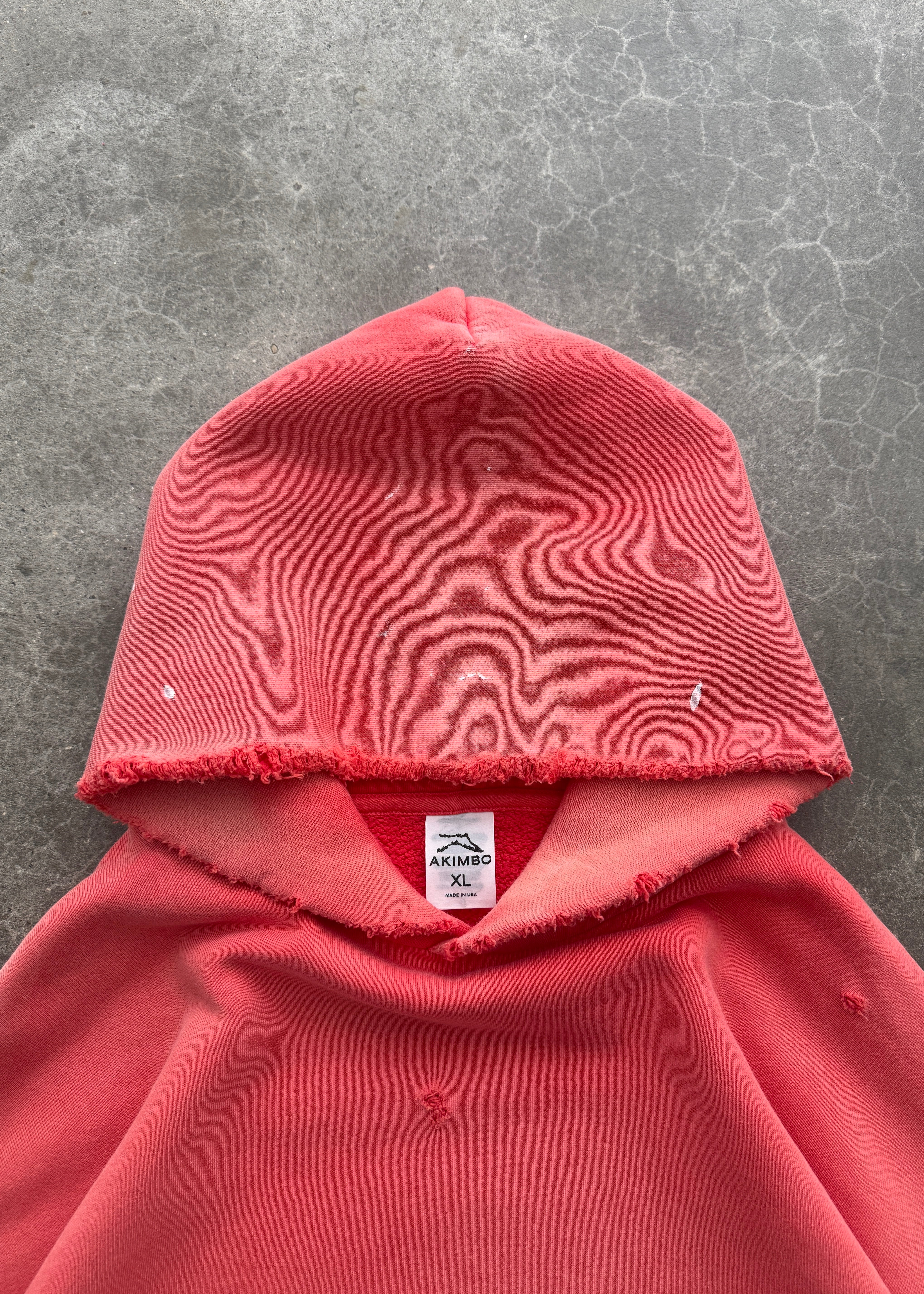 "WATCH-PEEKER" HOODIE - SUN FADED RED