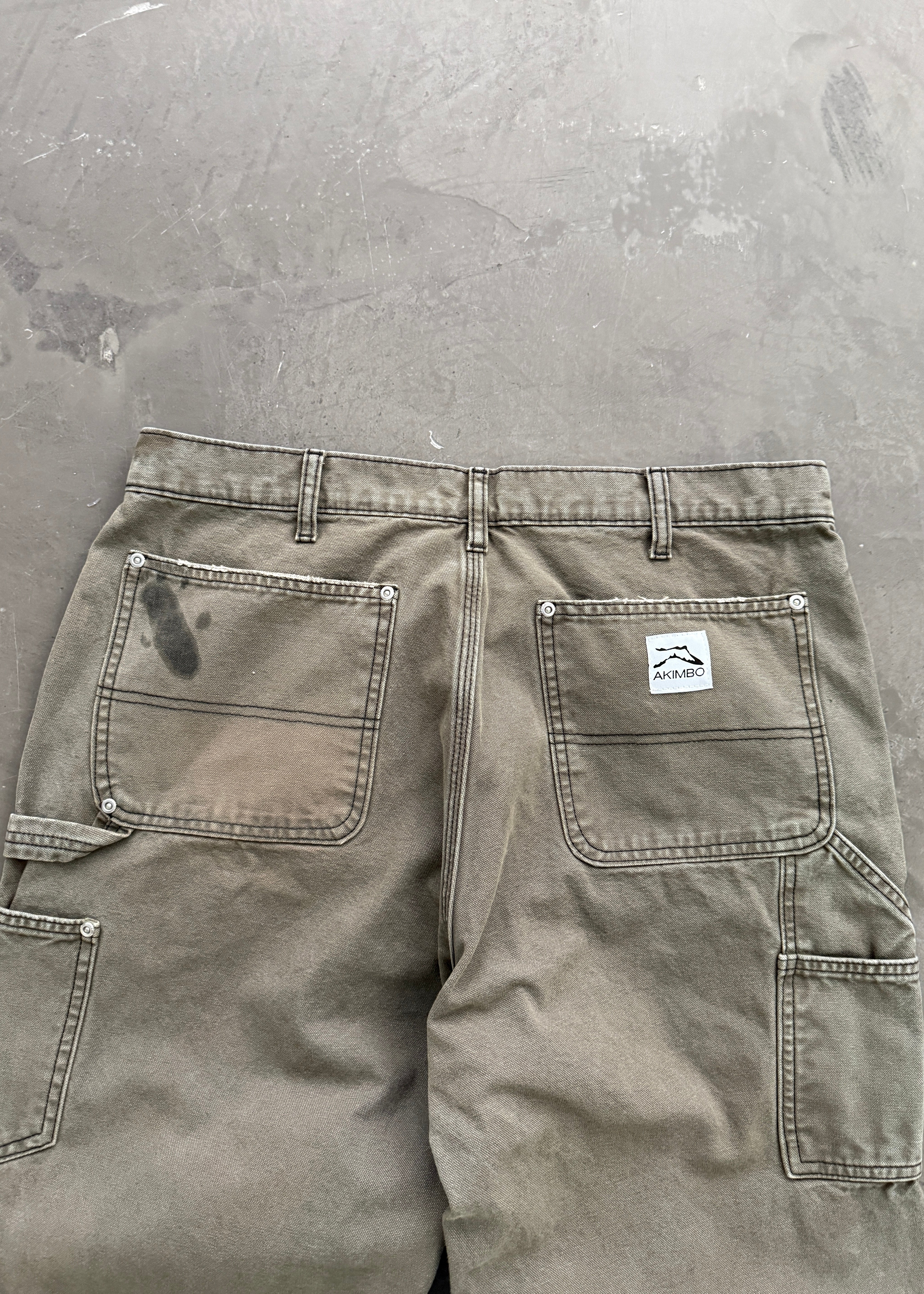 AKIMBO CANVAS DOUBLE KNEES - DIRTY OLIVE