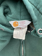 Load image into Gallery viewer, CARHARTT FADED GREEN THERMAL LINED ZIP UP HOODIE - 1980S
