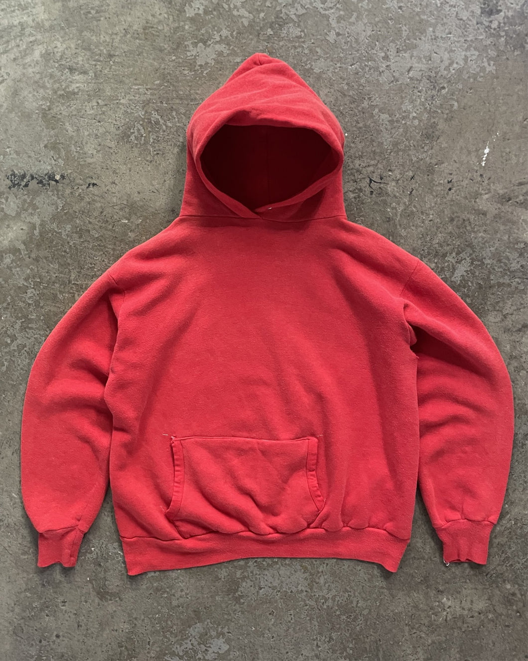 FADED RED BLANK HOODIE - 1970S