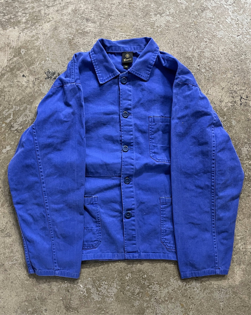 FADED BLUE EURO CHORE COAT - 1990S