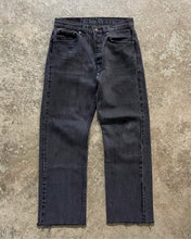 Load image into Gallery viewer, LEVI&#39;S 501 FADED BLACK RAW HEM JEANS - 1990S
