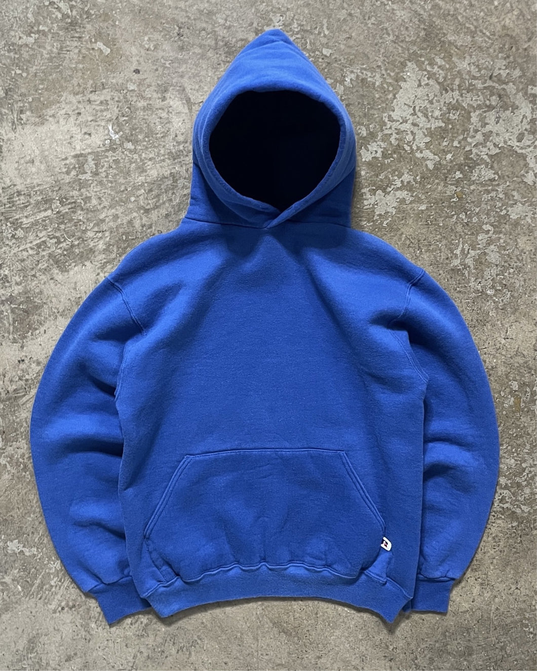 FADED ROYAL BLUE RUSSELL HOODIE - 1980S