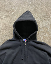 Load image into Gallery viewer, FADED BLACK RUSSELL ZIP UP HOODIE - 1990S
