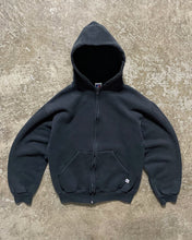 Load image into Gallery viewer, FADED BLACK RUSSELL ZIP UP HOODIE - 1990S
