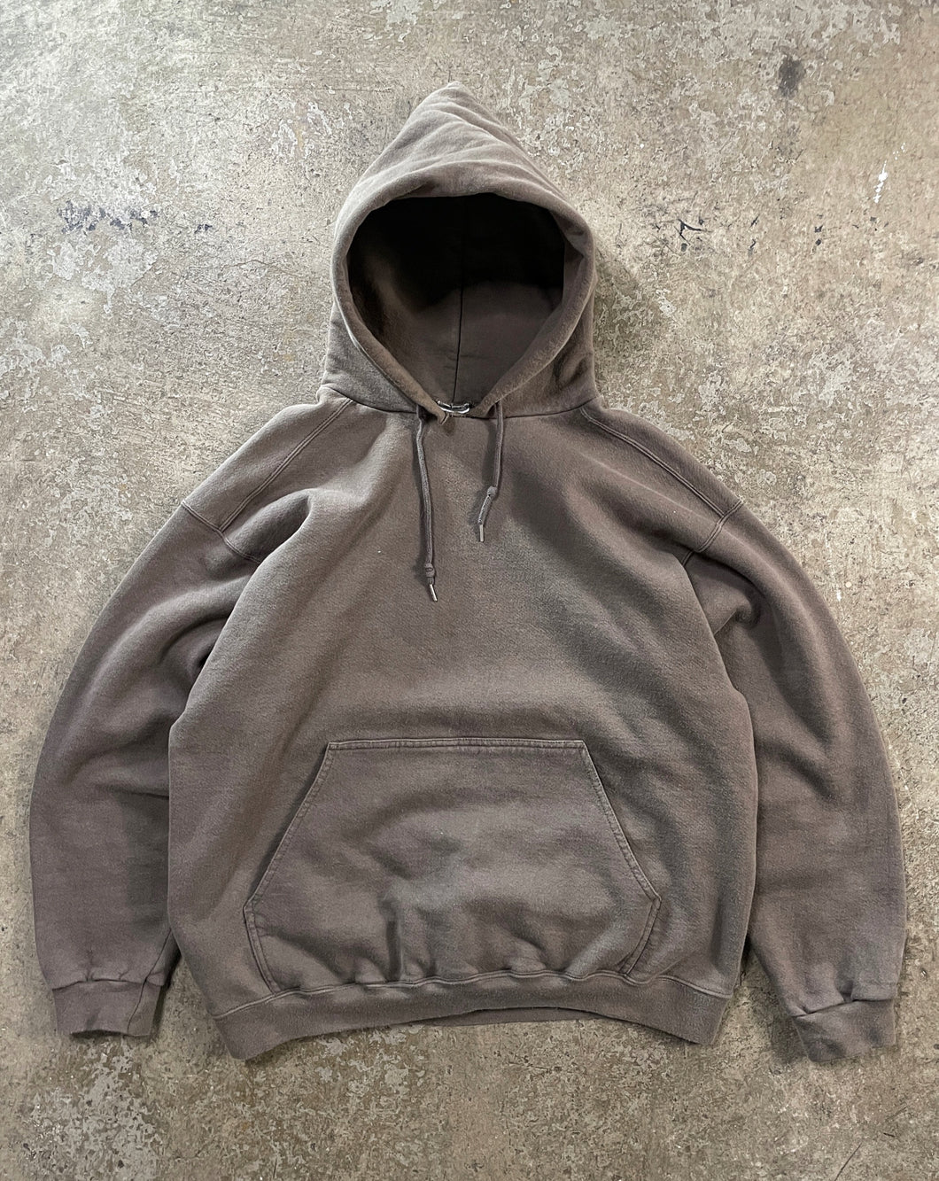 FADED BROWN MADE IN USA HOODIE - 1990S