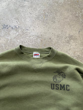 Load image into Gallery viewer, FADED OLIVE GREEN USMC MILITARY SWEATSHIRT - 1990S
