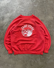 Load image into Gallery viewer, FADED RED &quot;CAMP UTABA&quot; RAGLAN SWEATSHIRT - 1970S
