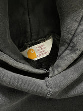 Load image into Gallery viewer, REPAIRED FADED BLACK CARHARTT REVERSE WEAVE HOODIE - 1980S
