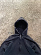 Load image into Gallery viewer, SUN FADED BLACK RUSSELL ZIP-UP HOODIE - 1990S
