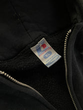 Load image into Gallery viewer, SUN FADED BLACK RUSSELL ZIP-UP HOODIE - 1990S

