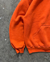 Load image into Gallery viewer, FADED &amp; REPAIRED ORANGE RUSSELL HOODIE - 1990S
