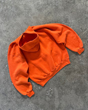 Load image into Gallery viewer, FADED &amp; REPAIRED ORANGE RUSSELL HOODIE - 1990S
