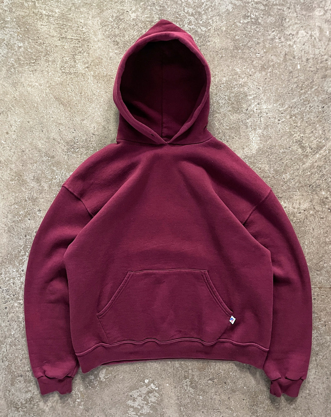 FADED MAROON RUSSELL HOODIE - 1990S