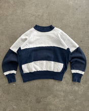 Load image into Gallery viewer, NAVY / GREY COLOR BLOCKED REVERSE WEAVE SWEATSHIRT - 1990S
