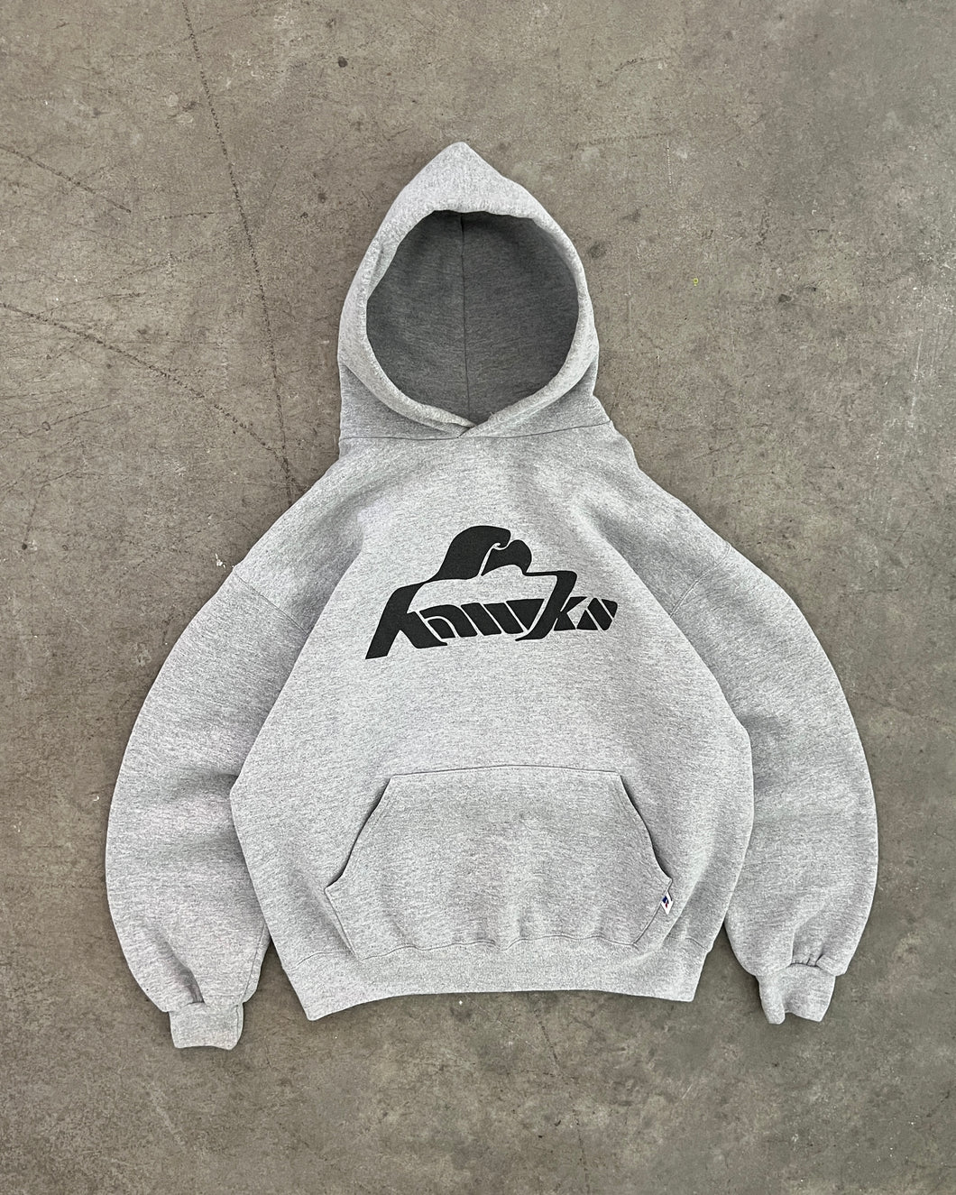 HEATHER GREY “HAWKS” RUSSELL HOODIE - 1990S