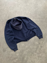 Load image into Gallery viewer, SUN FADED NAVY BLUE RUSSELL ZIP UP HOODIE - 1990S
